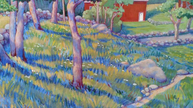 Painting of Weir Farm Landscape by Bobbi Eike Mullen