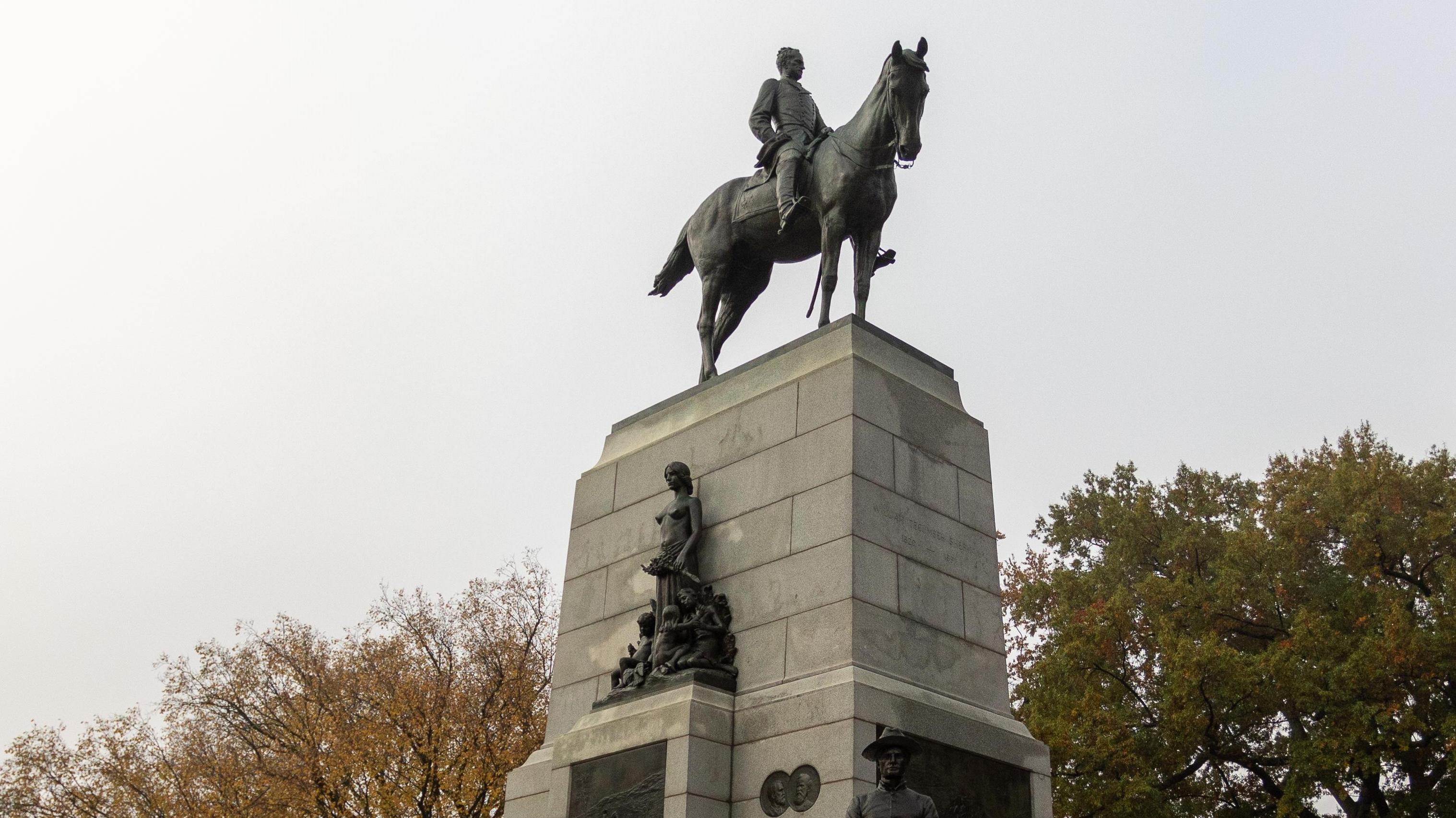 View of the General William Tecumseh Sherman Statue Located in Sherman Park