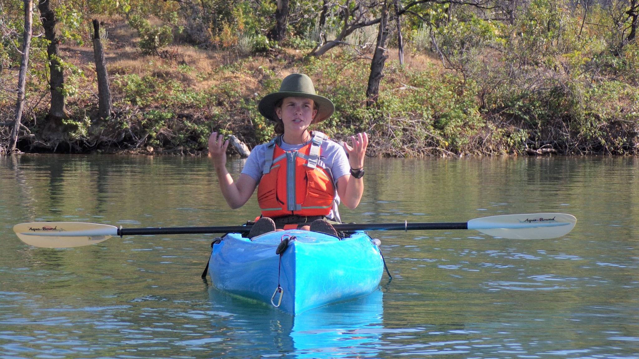ranger on kayak