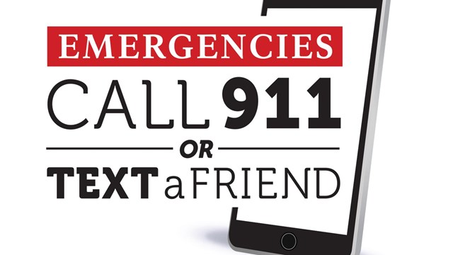 Call 911 for emergencies graphic.