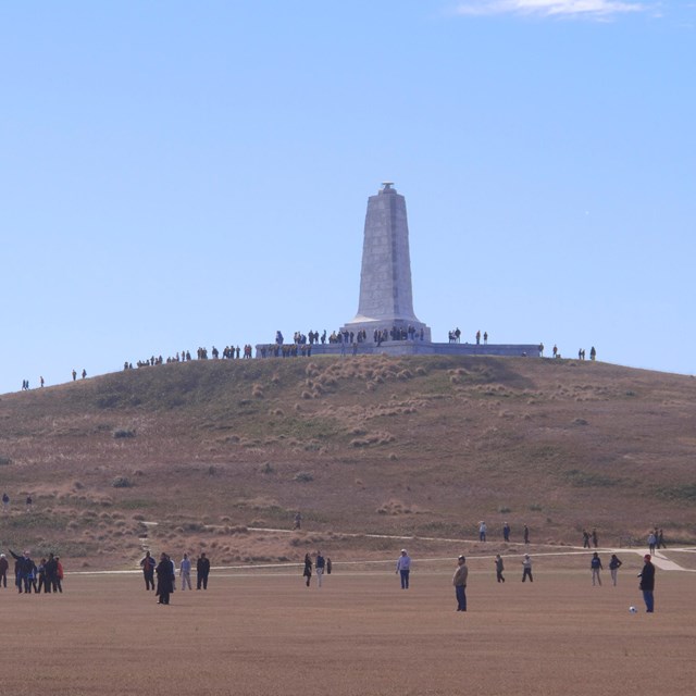 Monument with visitors