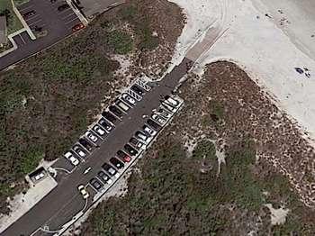 Beach Ramp parking. Courtesy of Google earth.