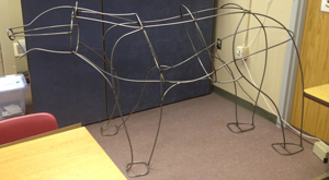 Wireframe structure of a bear