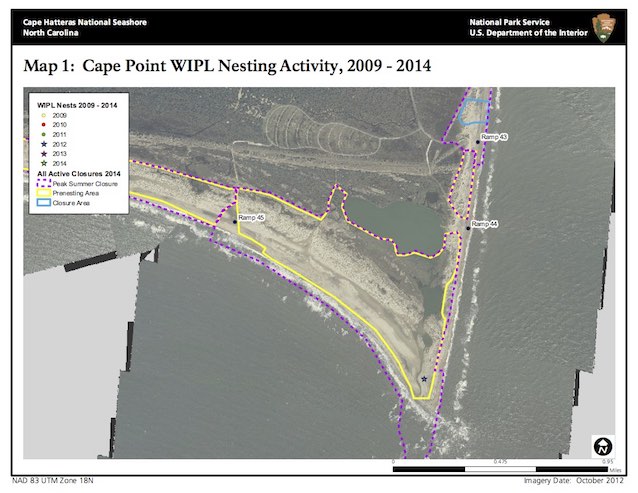 Map 1: Cape Point WIPL Nesting Activity, 2009-2014