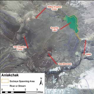 map of Aniakchak Caldera