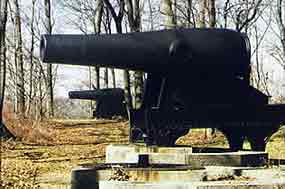 A close-up perspective of the Rodman cannon.