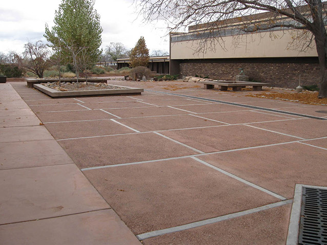 North end of Painted Desert Community Complex plaza, 2010 (J. Cowley, NPS)