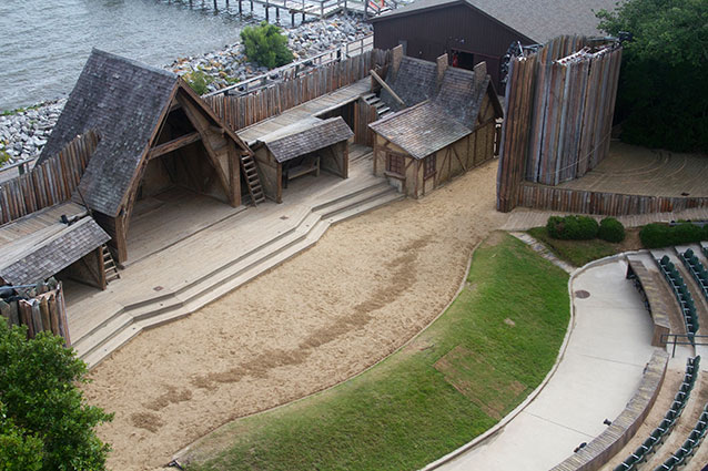 exterior image of wayside historic outdoor theater by the water