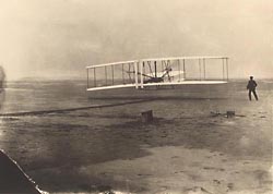 The beginning of the first flight, December 17, 1903