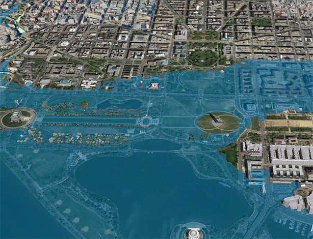 model of potential floods in Washington D.C