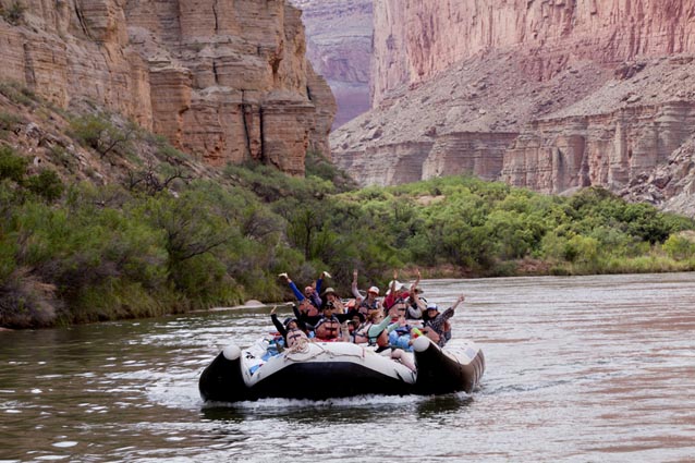No Barriers Youth participants enjoy rafting in the Grand Canyon