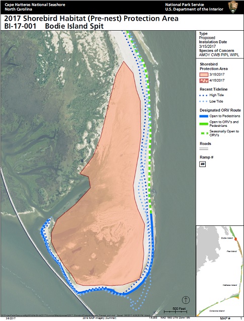 Bodie Island Spit prenest area