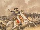 General Andrew Jackson on a white horse, victorious at the Battle of New Orleans
