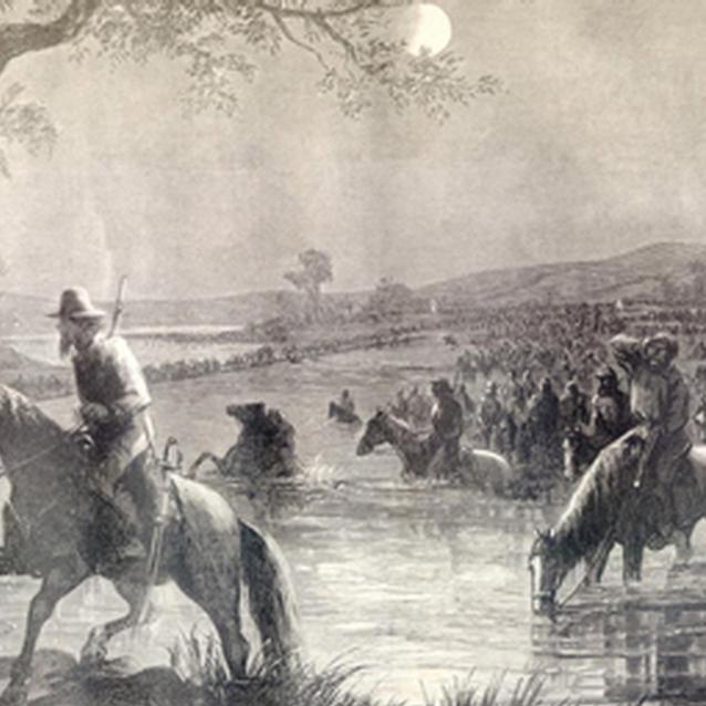 Print of the Confederate troops moving north