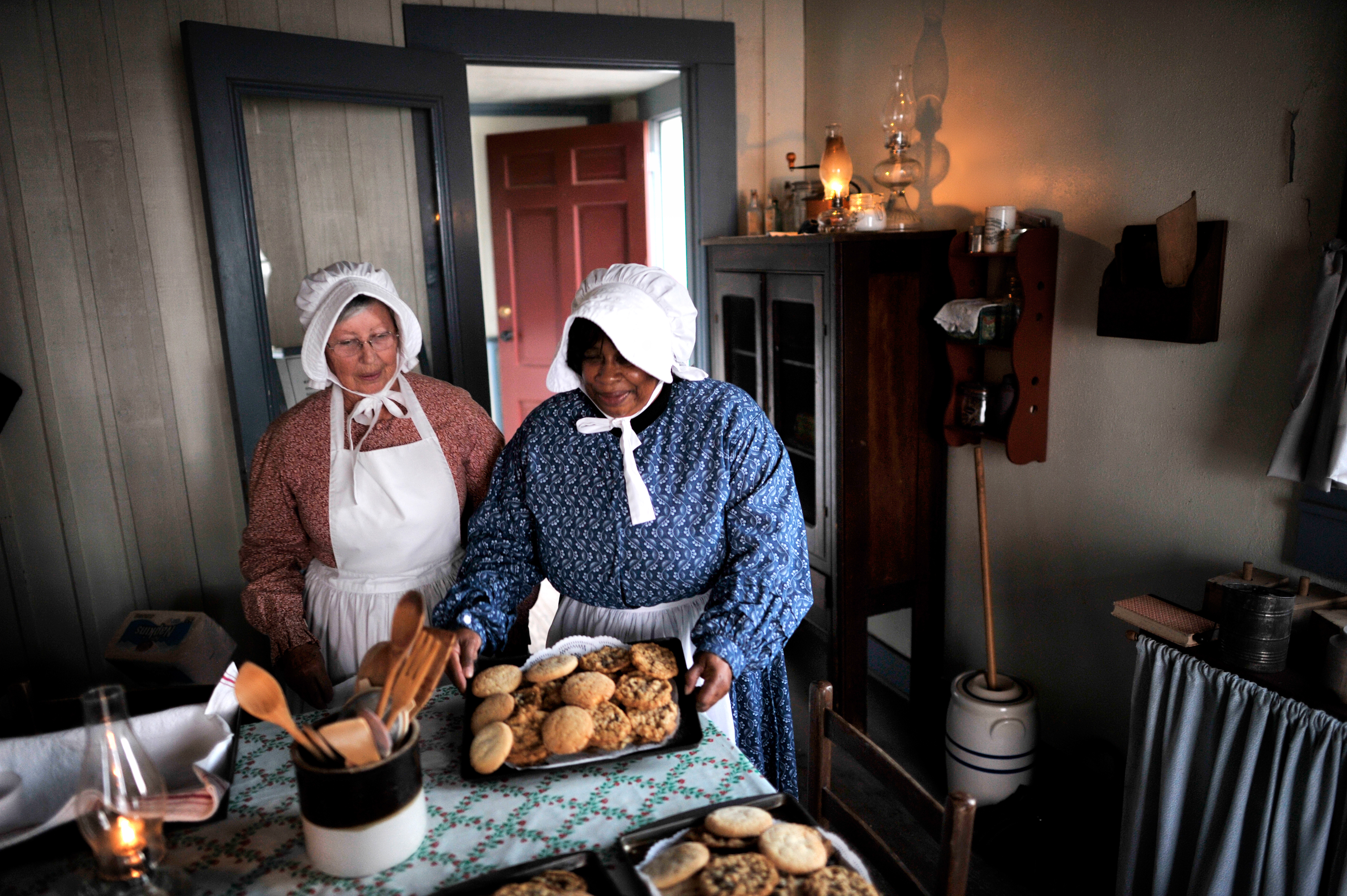 Two ladies working in the kitchen