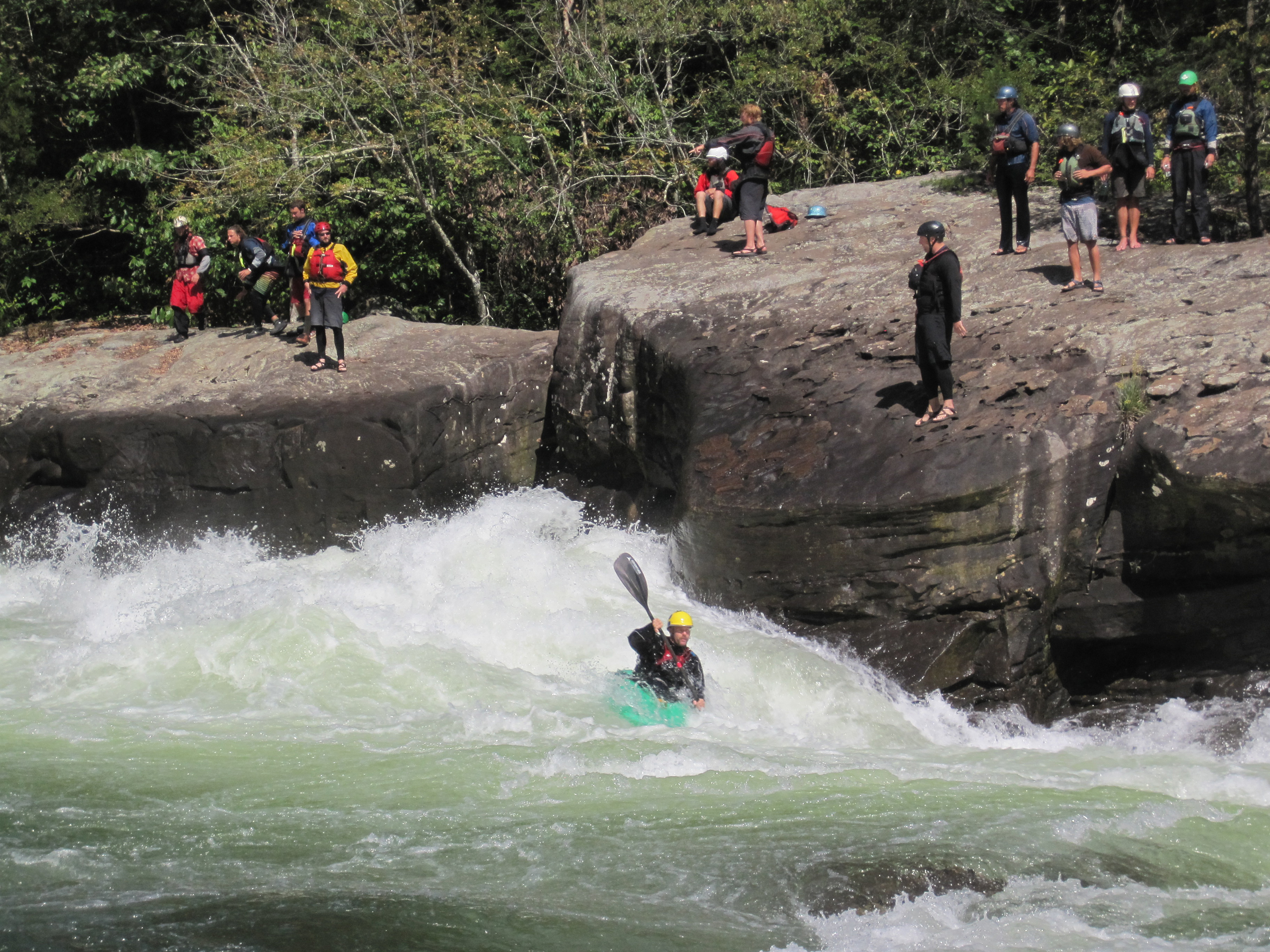 Watching the boats come by on the Gauley River