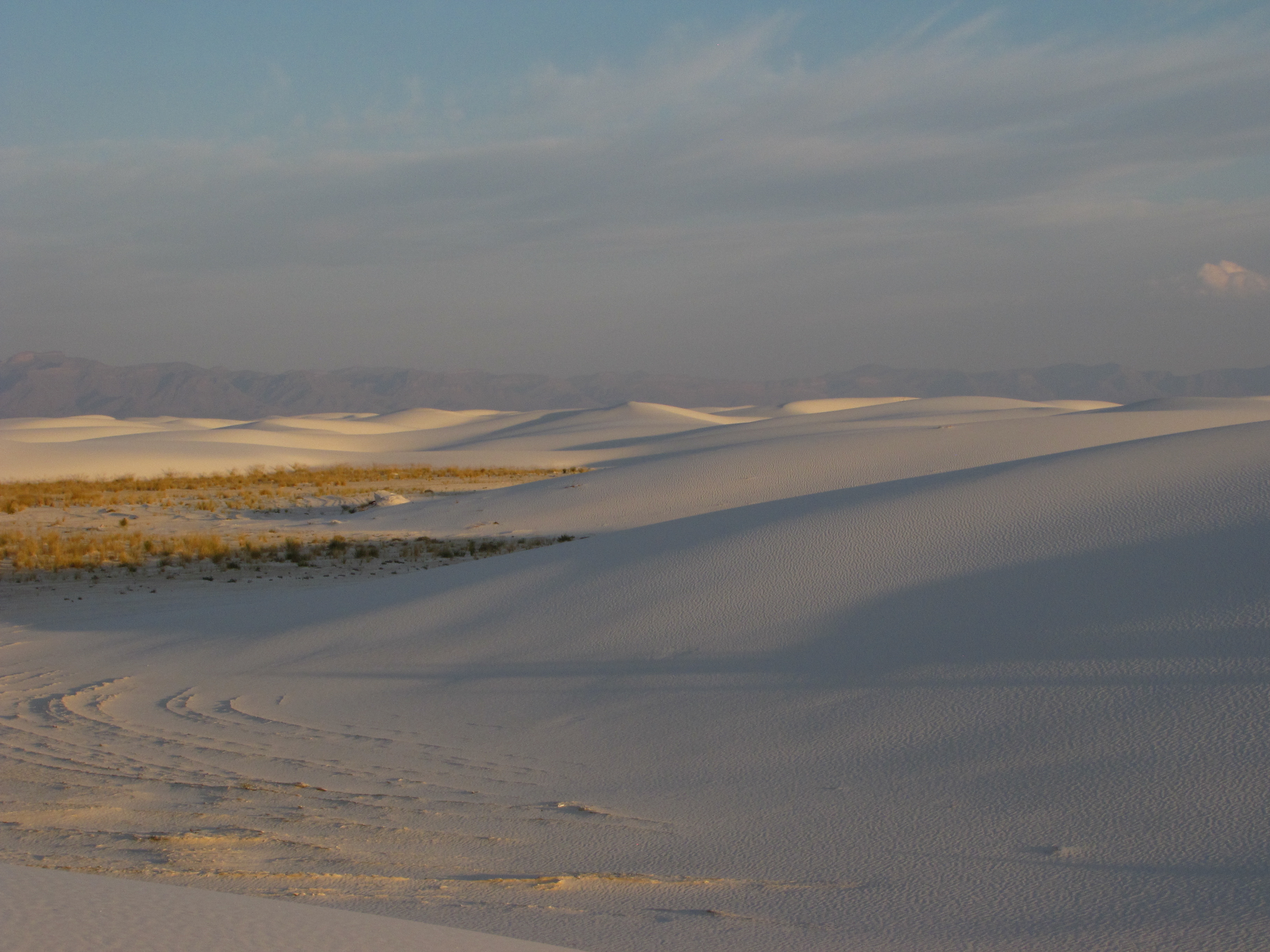 Grey shadows on dunes.