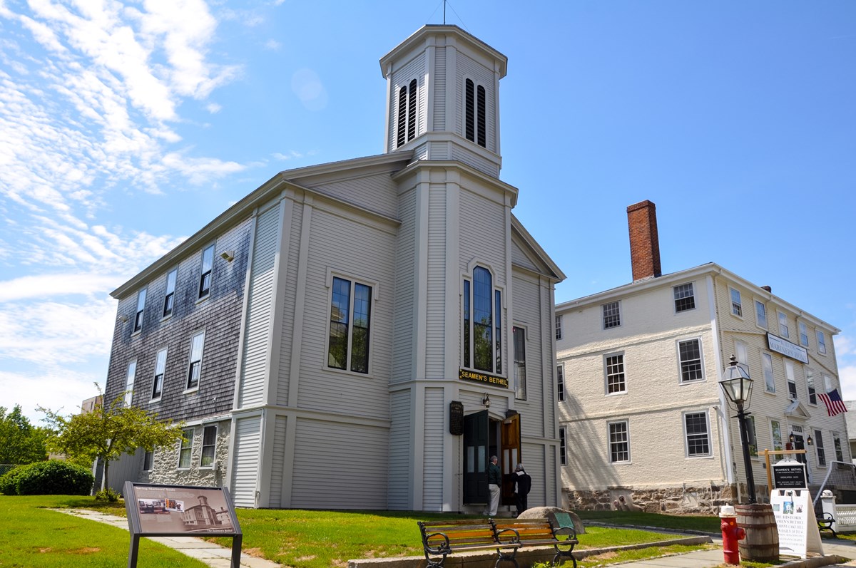 Semen's Bethel and the Mariners' Home on a sunny day 