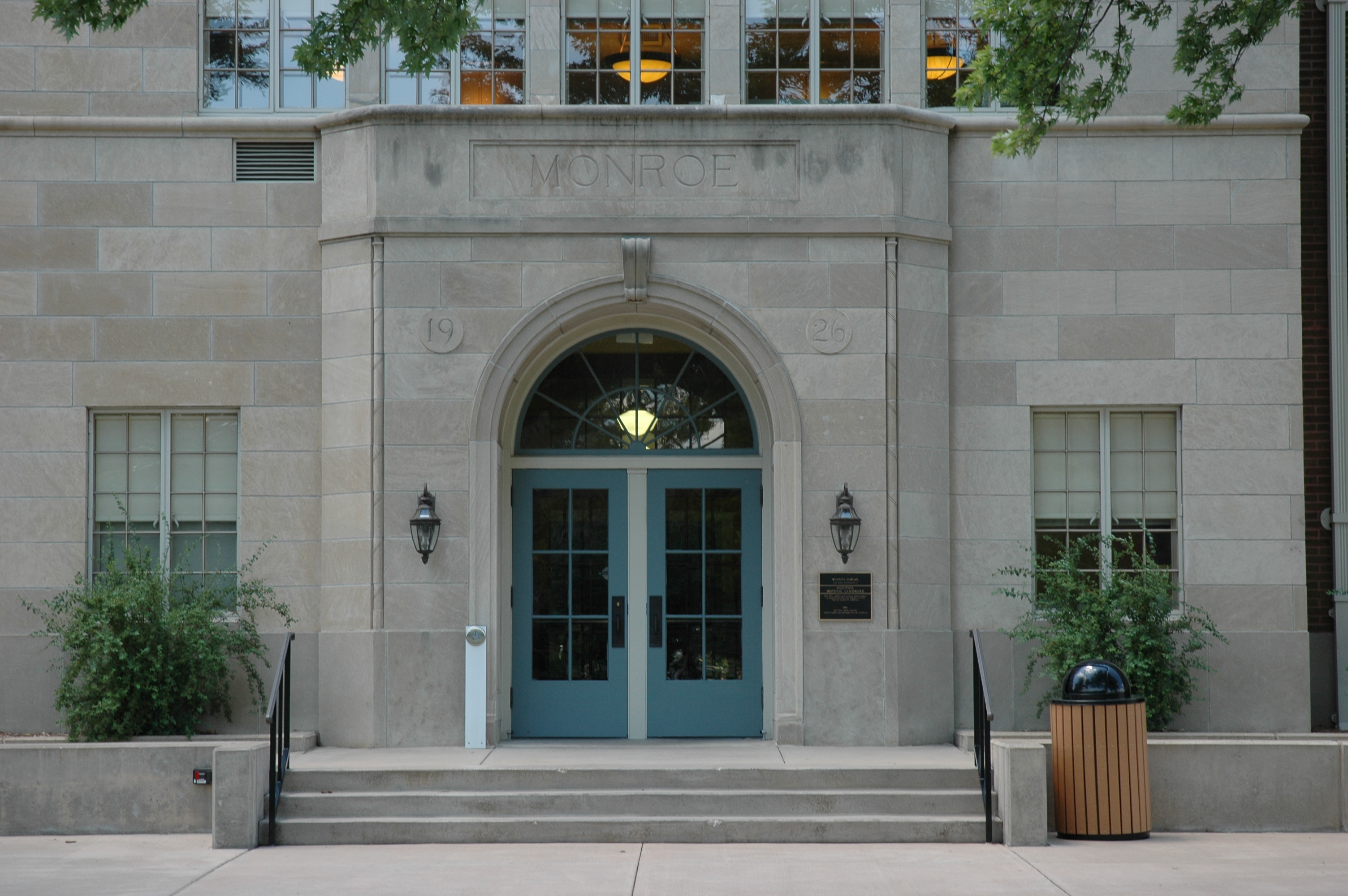 Front entrance to Monroe school