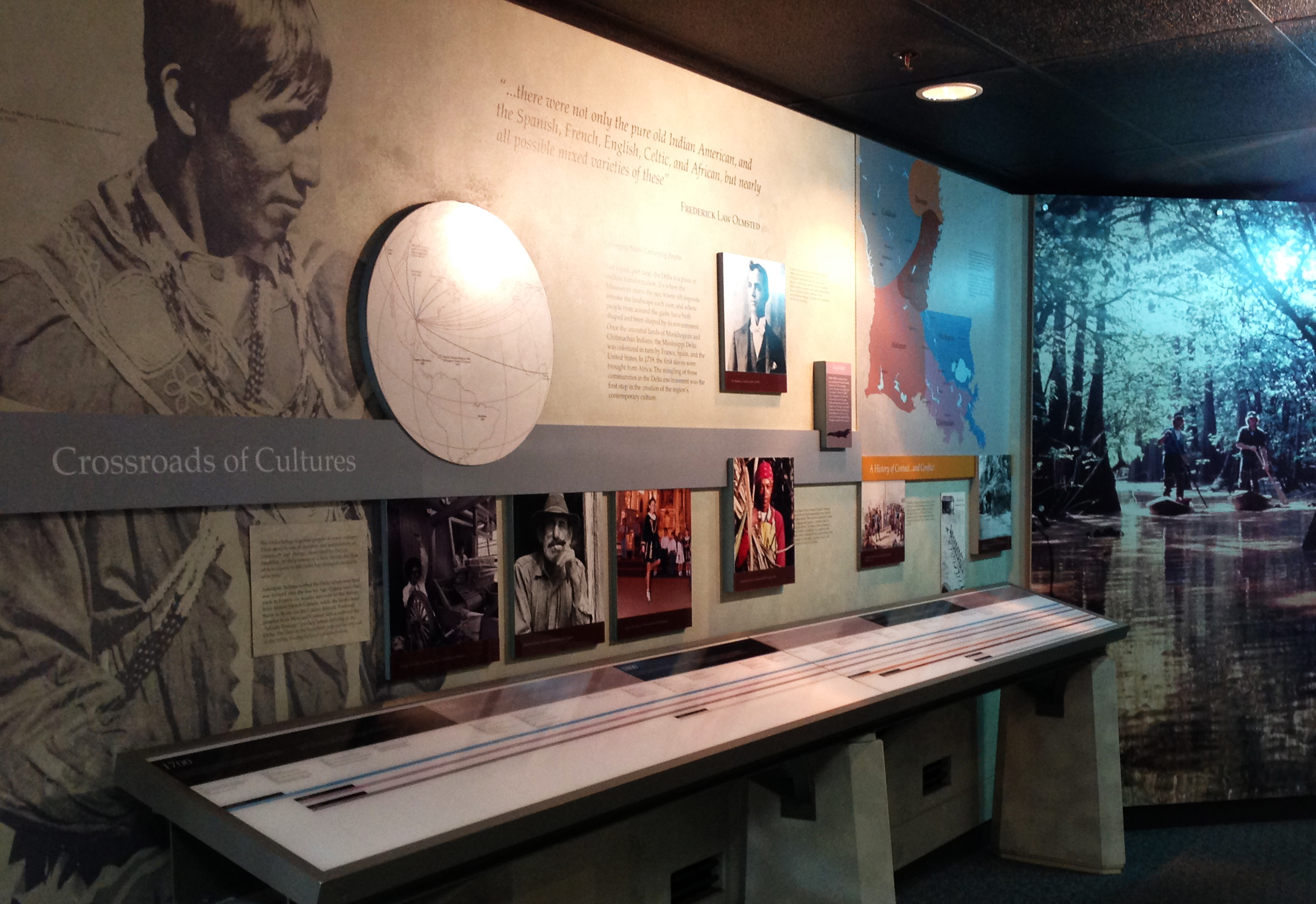 Visitor center exhibit titled 