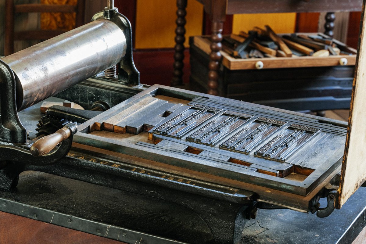 An 1861 printing press