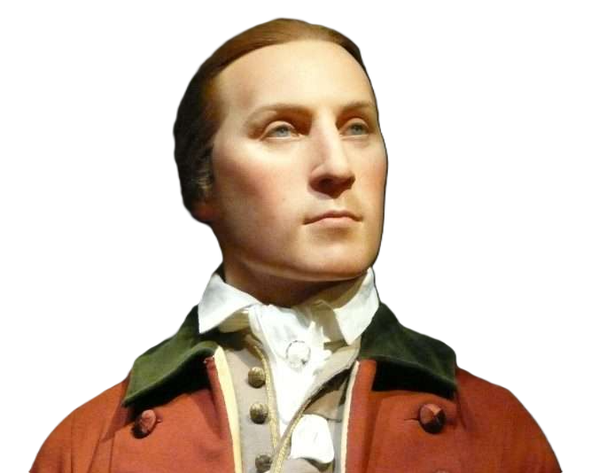 Image of a Caucasian male with a red coat gazing into the distance