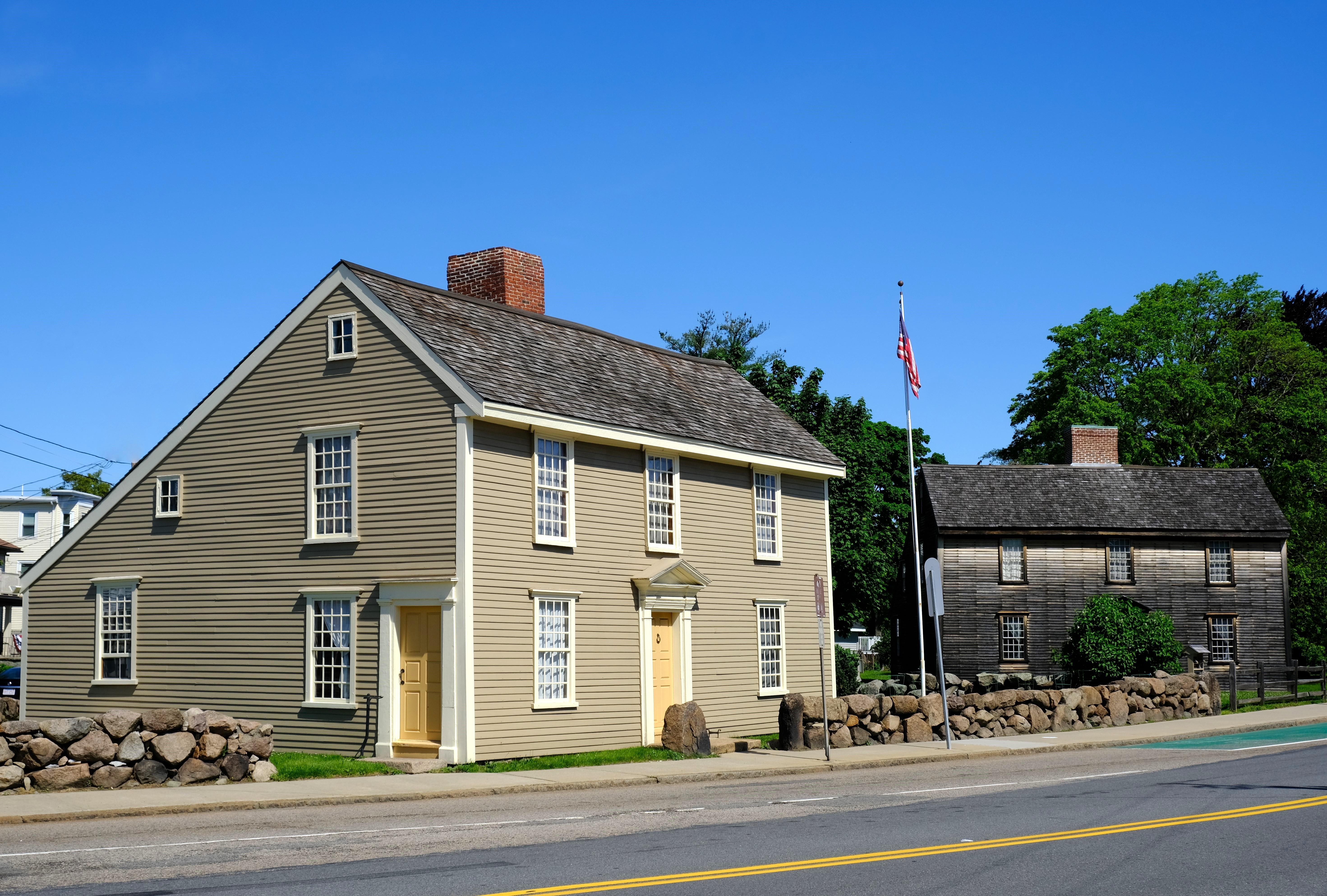 The Birthplaces of Presidents John Adams (right) and John Quincy Adams (left)