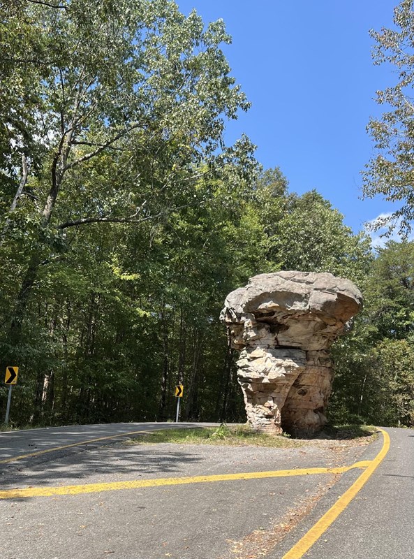 rock shaped like a mushroom