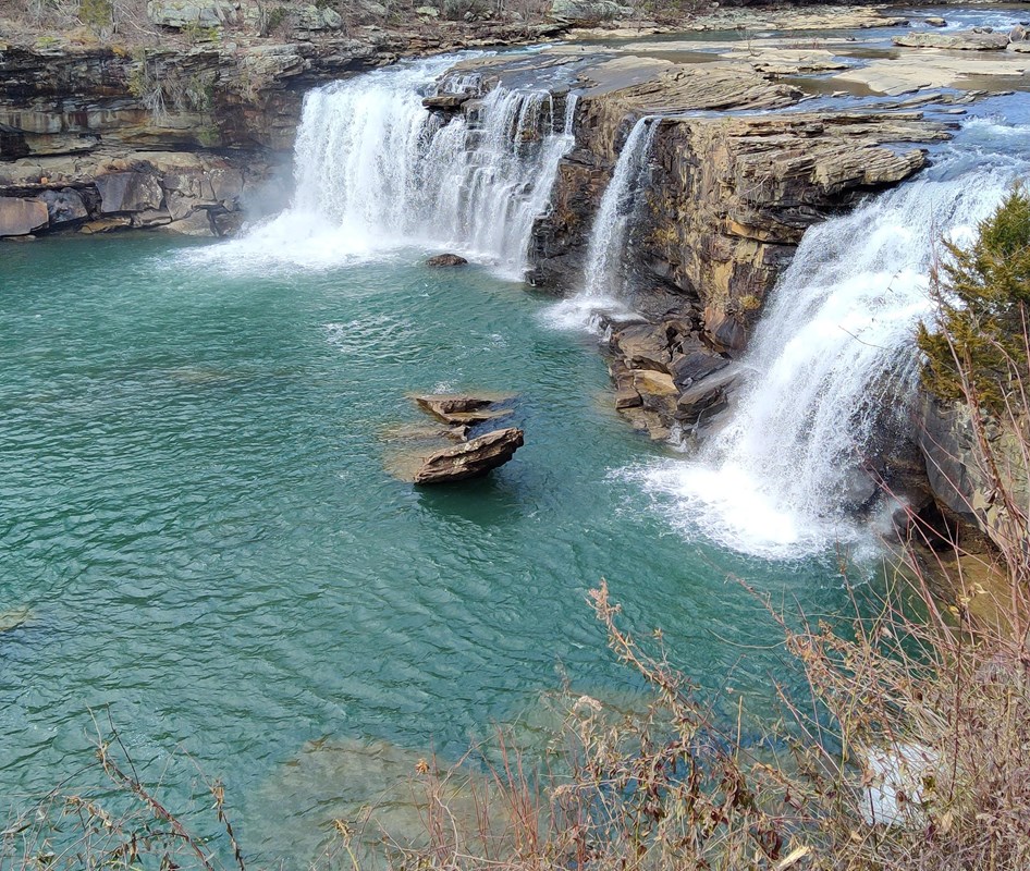 waterfalls in winter