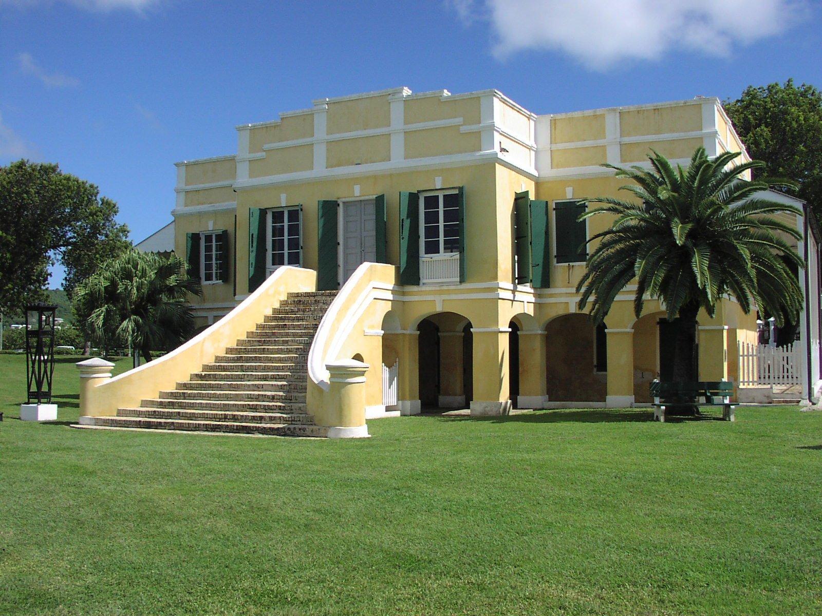 view of the front steps of the Customs House