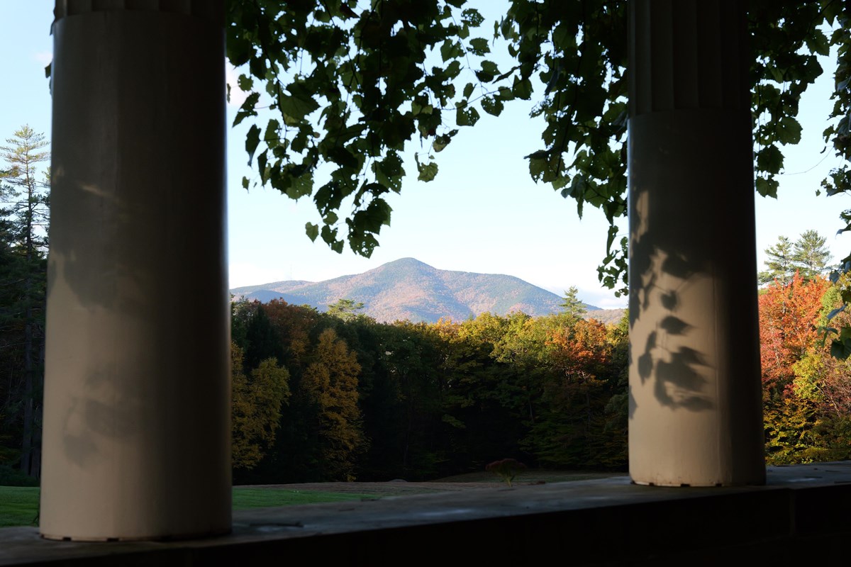 view of mountain in autumn