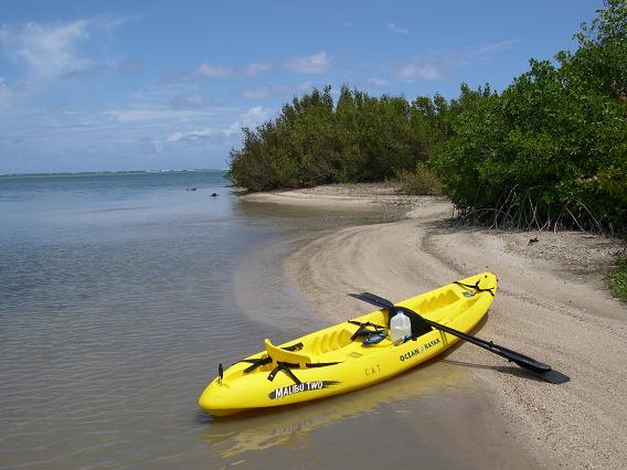 Kayak on the beach at Salt River