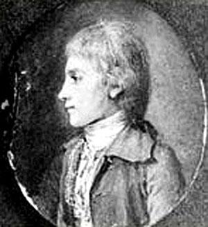 Drawing of Alexander Hamilton, age 18