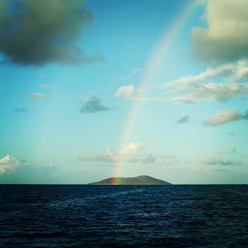 Photograph of rainbow at Buck Island