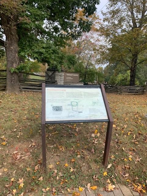 wayside exhibit in the national cemetery