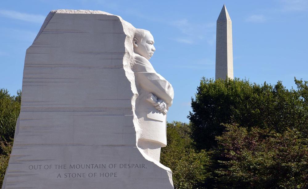 A sculpture of Martin Luther King, Jr.