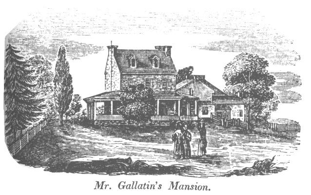 Illustration of Gallatin's house, Friendship HIll