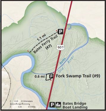 Trail map, location and mileage