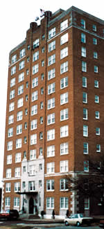 This historic apartment building in Fort Worth, Texas, was rehabilitated for continuing residential use.