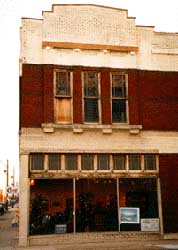 This shows the historic storefront that was uncovered during work, then preserved