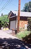 This is an image of a new alleyway garage that is compatible with the 'alley access only' pattern of the historic district. Photo: Courtesy, Oregon State Historic Preservation Office.