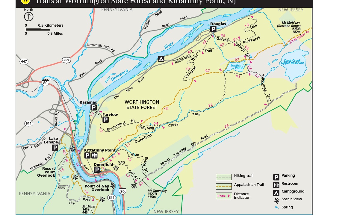Pahaquarry Trail (Blue Blaze) - Delaware Water Gap National ...