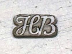The letters HB representing Hester Bateman's hallmark.