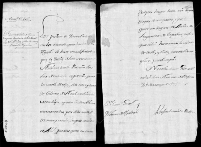 A historic, two page letter in French script handwriting.