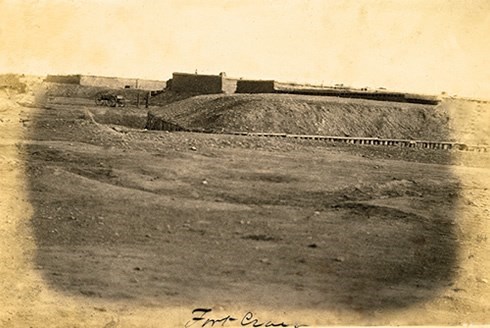 historical photo of earthworks at fort craig
