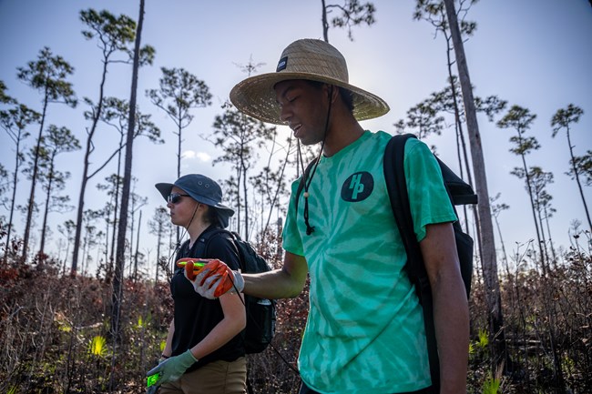 2 students in pine rocklands