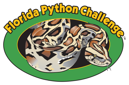 graphic showing a python with the words Florida Python Challenge
