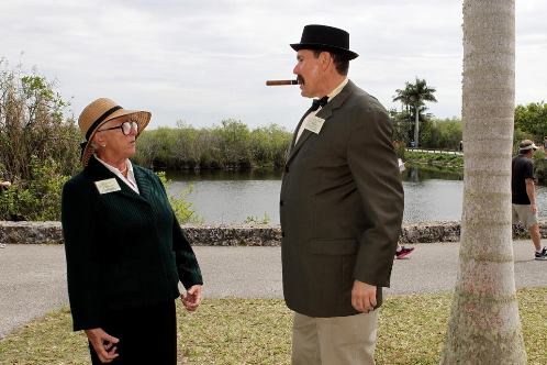 Vintage Day volunteers portray Developer and Marjorie Stoneman Douglas