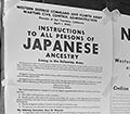 Posted notice regarding the establishment of Japanese internment camps.