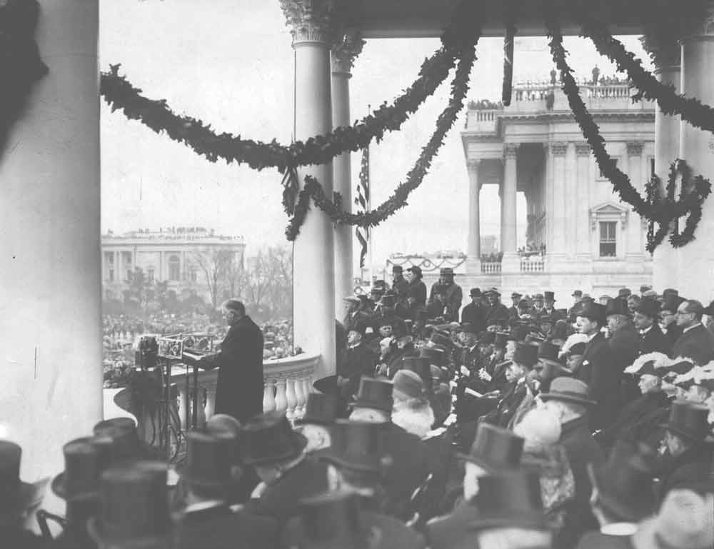Hoover giving his inaugural address.